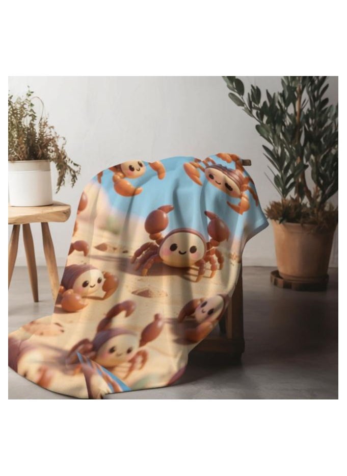Children's or student cartoon flannel thin blanket (warm and comfortable, suitable for sleep, games) 100cm*150cm