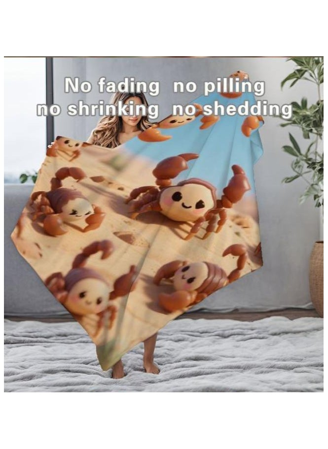 Children's or student cartoon flannel thin blanket (warm and comfortable, suitable for sleep, games) 100cm*150cm