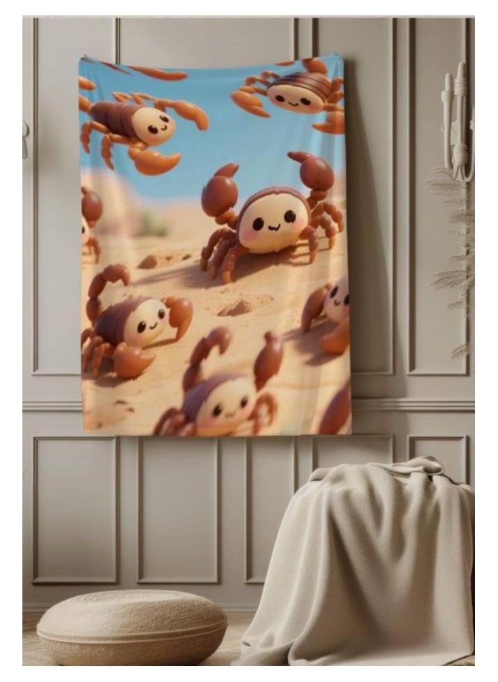 Children's or student cartoon flannel thin blanket (warm and comfortable, suitable for sleep, games) 100cm*150cm