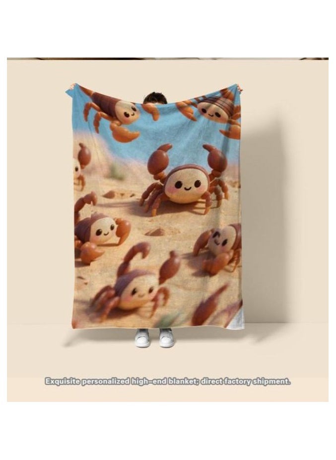 Children's or student cartoon flannel thin blanket (warm and comfortable, suitable for sleep, games) 100cm*150cm