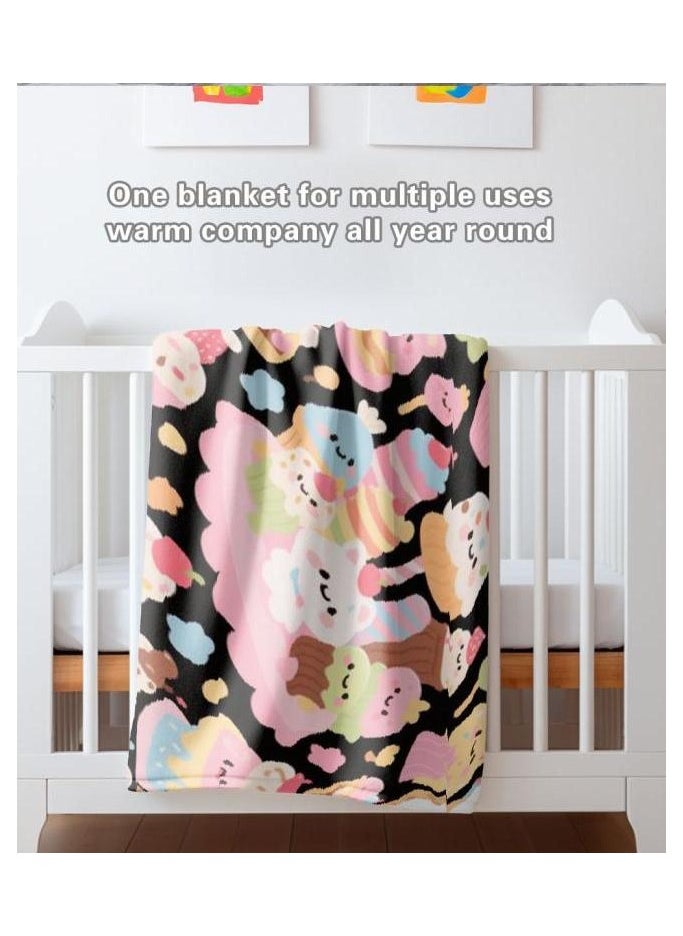 Flannel thin blanket (warm and comfortable, suitable for sleep, gaming, dust removal and sandproof) 150cm*200cm - 464