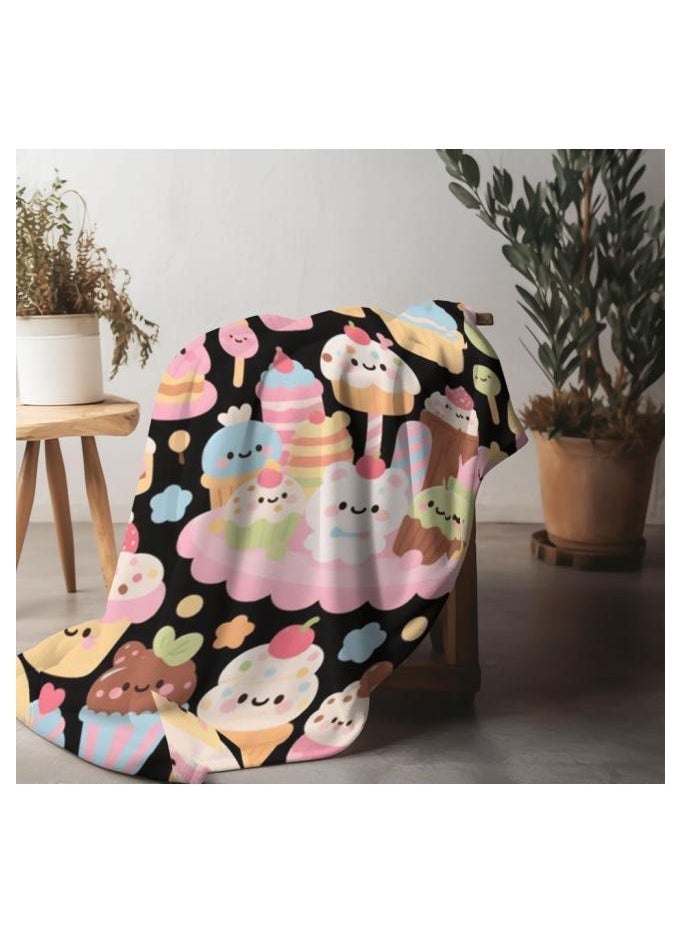 Flannel thin blanket (warm and comfortable, suitable for sleep, gaming, dust removal and sandproof) 150cm*200cm - 464