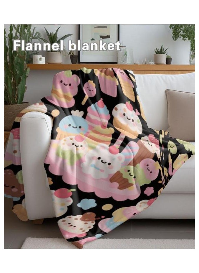 Flannel thin blanket (warm and comfortable, suitable for sleep, gaming, dust removal and sandproof) 150cm*200cm - 464
