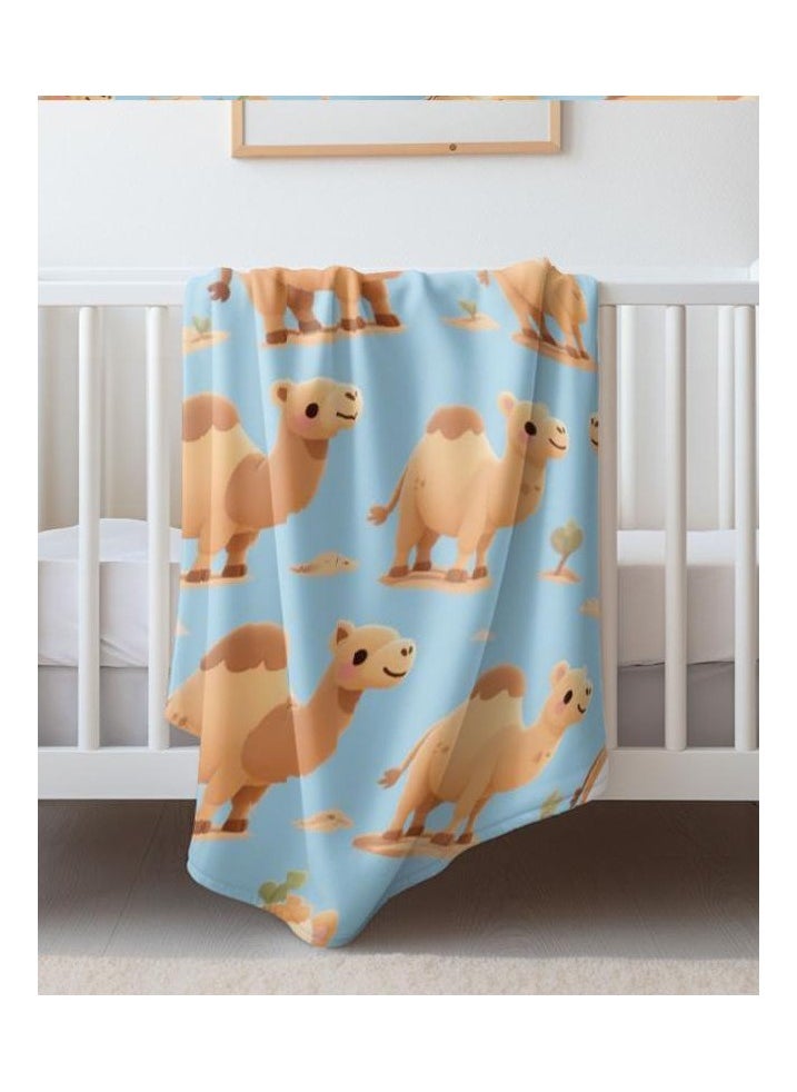 Children's or student cartoon flannel thin blanket (warm and comfortable, suitable for sleep, games) 100cm*150cm - 57