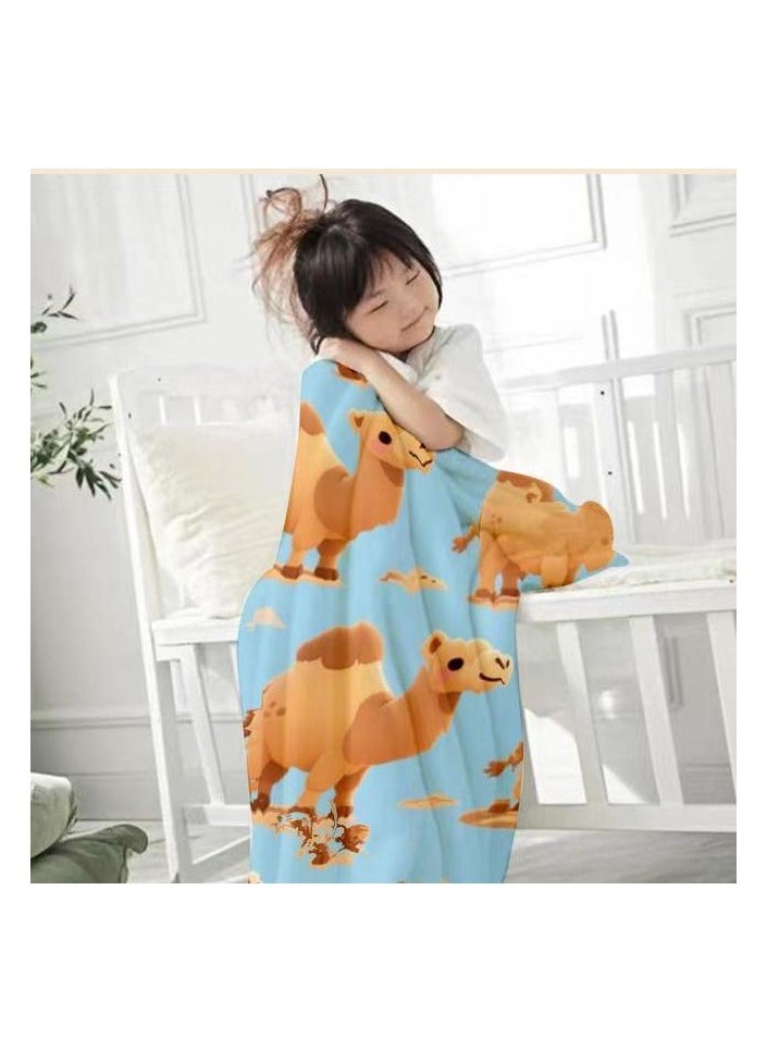 Children's or student cartoon flannel thin blanket (warm and comfortable, suitable for sleep, games) 100cm*150cm - 57