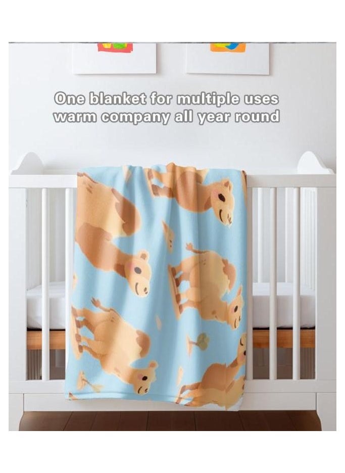 Children's or student cartoon flannel thin blanket (warm and comfortable, suitable for sleep, games) 100cm*150cm - 57