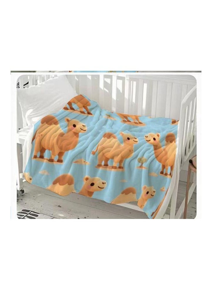 Children's or student cartoon flannel thin blanket (warm and comfortable, suitable for sleep, games) 100cm*150cm - 57
