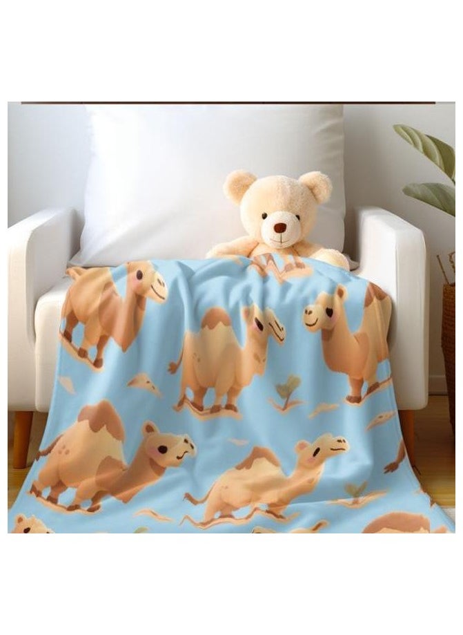 Children's or student cartoon flannel thin blanket (warm and comfortable, suitable for sleep, games) 100cm*150cm - 57