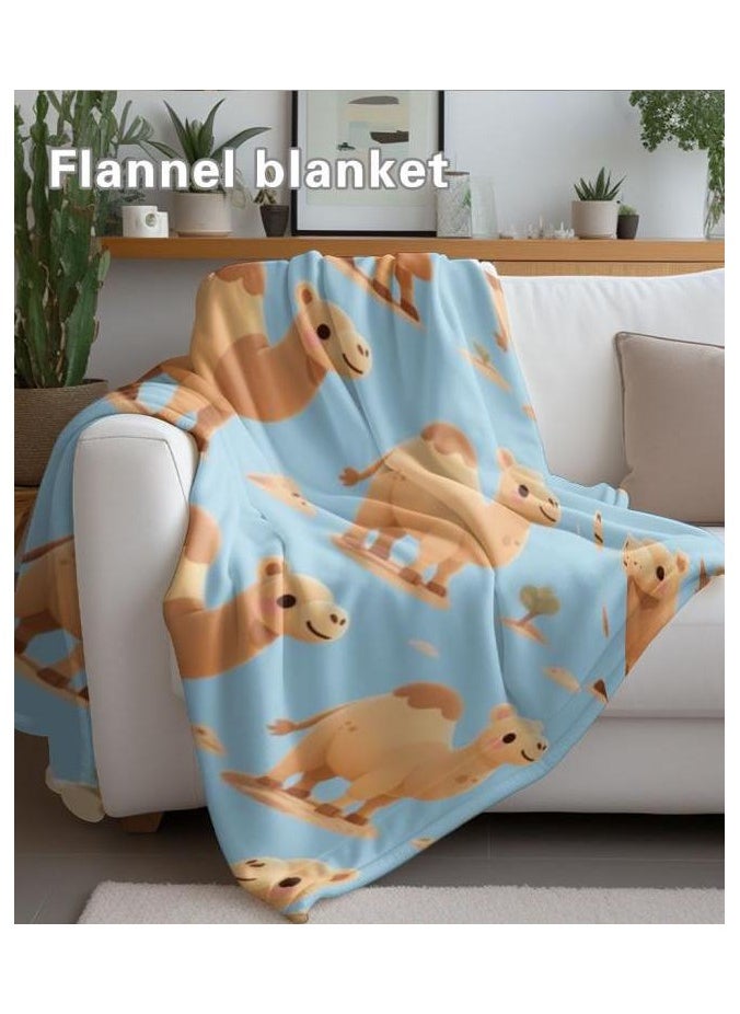 Children's or student cartoon flannel thin blanket (warm and comfortable, suitable for sleep, games) 100cm*150cm - 57