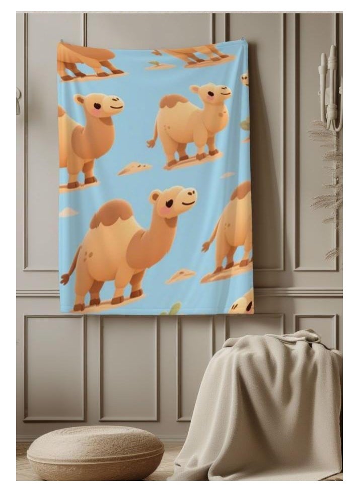 Children's or student cartoon flannel thin blanket (warm and comfortable, suitable for sleep, games) 100cm*150cm - 57