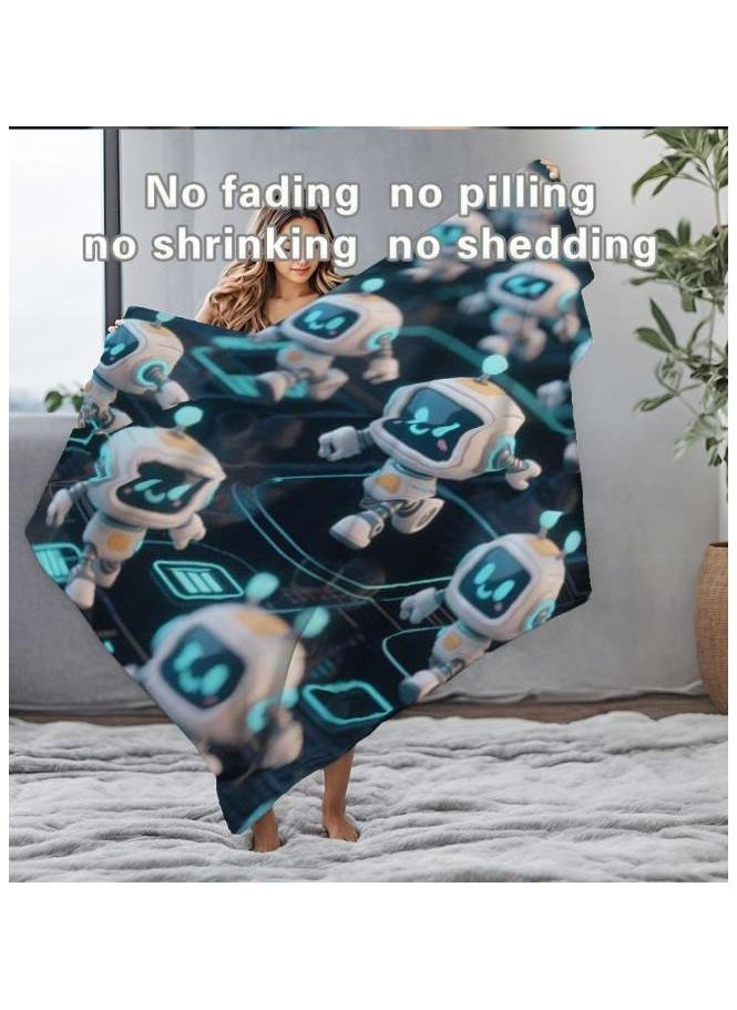 Flannel thin blanket (warm and comfortable, suitable for sleep, gaming, dust removal and sandproof) 150cm*200cm - 434