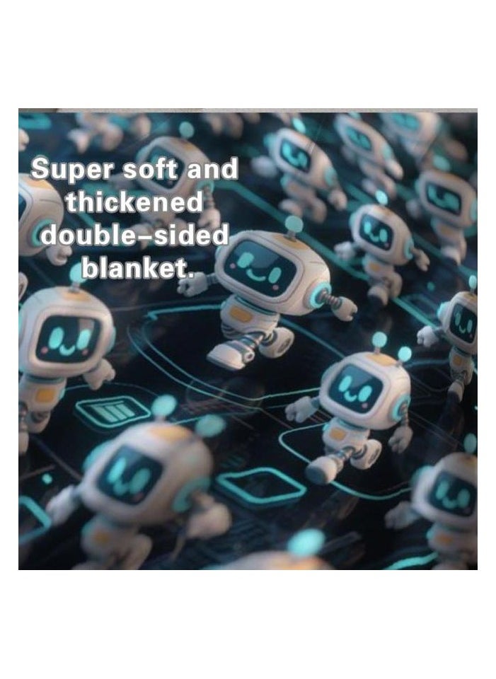 Flannel thin blanket (warm and comfortable, suitable for sleep, gaming, dust removal and sandproof) 150cm*200cm - 434