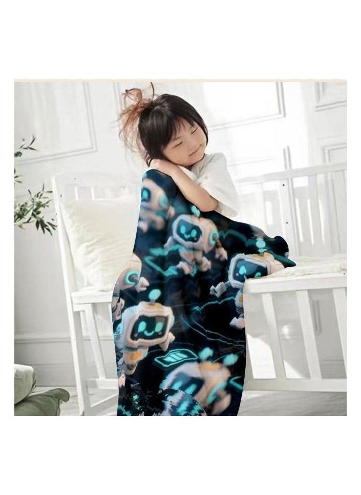 Flannel thin blanket (warm and comfortable, suitable for sleep, gaming, dust removal and sandproof) 150cm*200cm - 434