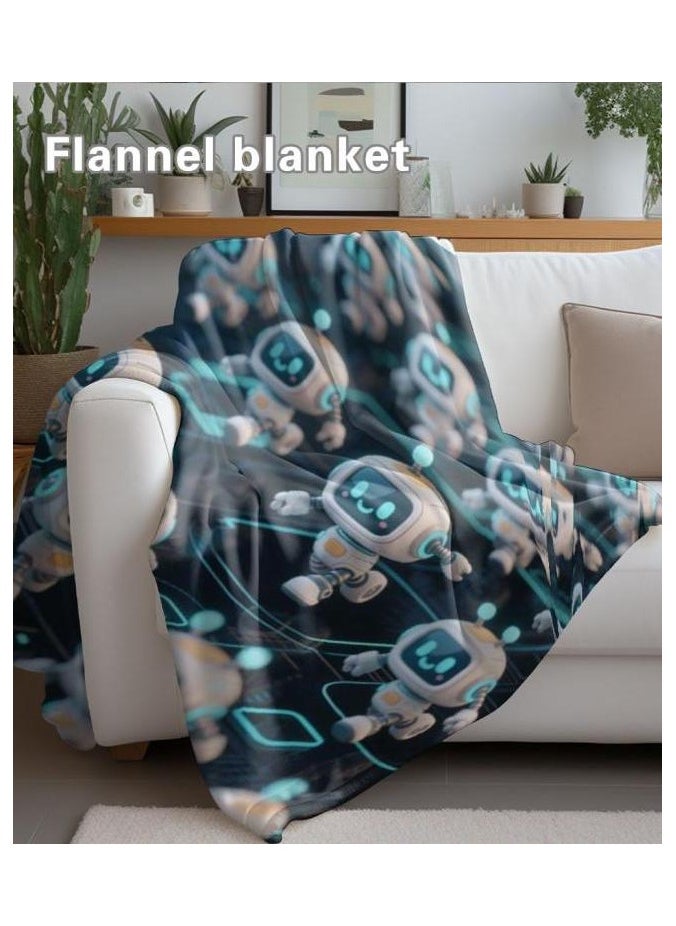 Flannel thin blanket (warm and comfortable, suitable for sleep, gaming, dust removal and sandproof) 150cm*200cm - 434