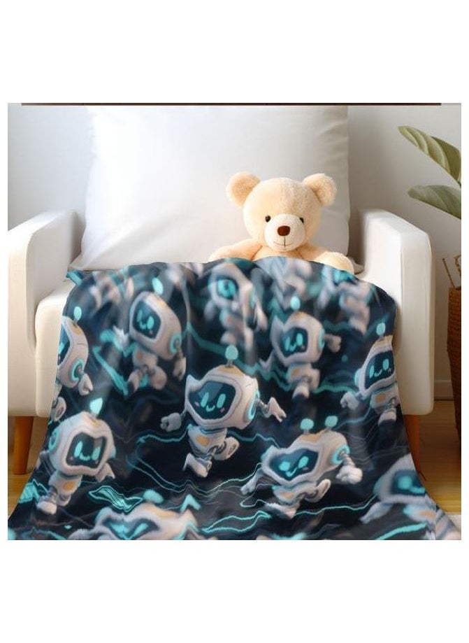 Flannel thin blanket (warm and comfortable, suitable for sleep, gaming, dust removal and sandproof) 150cm*200cm - 434