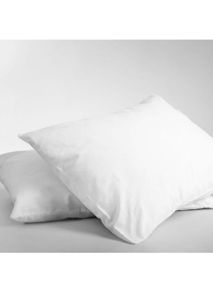 BYFT Orchard Exclusive Pillow (50 x 70 Cm) 900 gm Plain White Microfiber - Set of 02