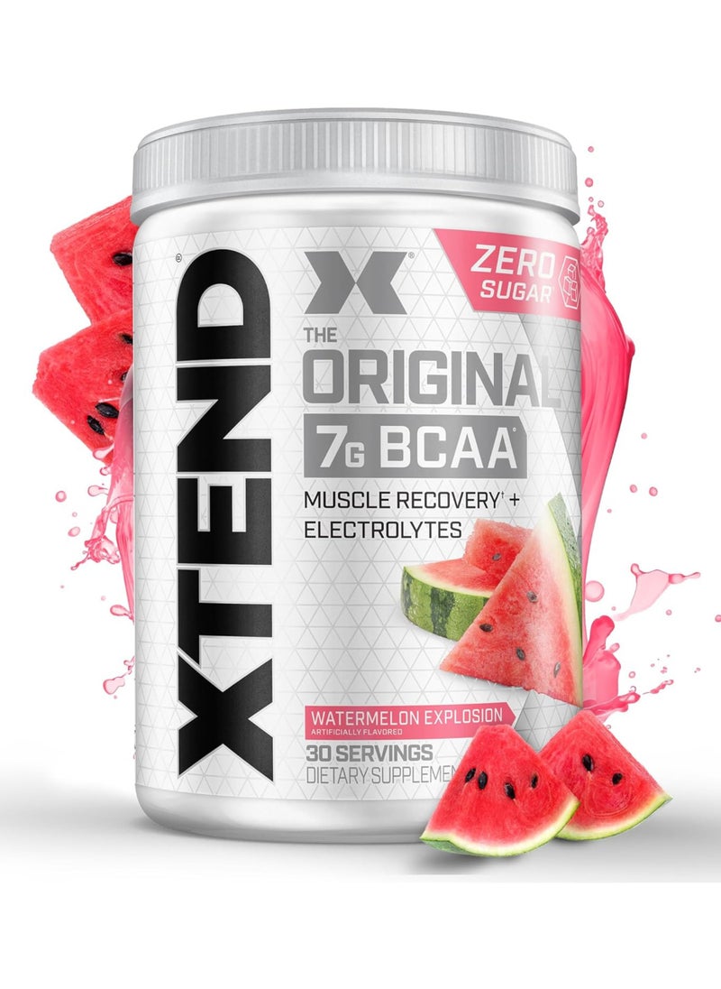 Original BCAA Powder, Sugar Free Post Workout, Muscle Recovery, Drink With Amino Acids 7g BCAAs, For Men And Women, Watermelon Explosion Flavor , 30 Servings