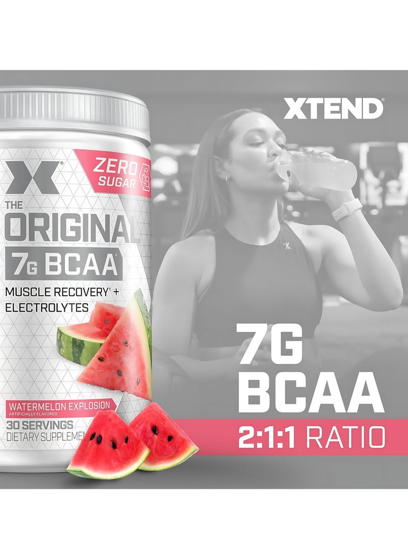 Original BCAA Powder, Sugar Free Post Workout, Muscle Recovery, Drink With Amino Acids 7g BCAAs, For Men And Women, Watermelon Explosion Flavor , 30 Servings