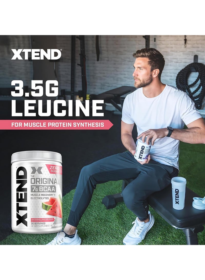 Original BCAA Powder, Sugar Free Post Workout, Muscle Recovery, Drink With Amino Acids 7g BCAAs, For Men And Women, Watermelon Explosion Flavor , 30 Servings