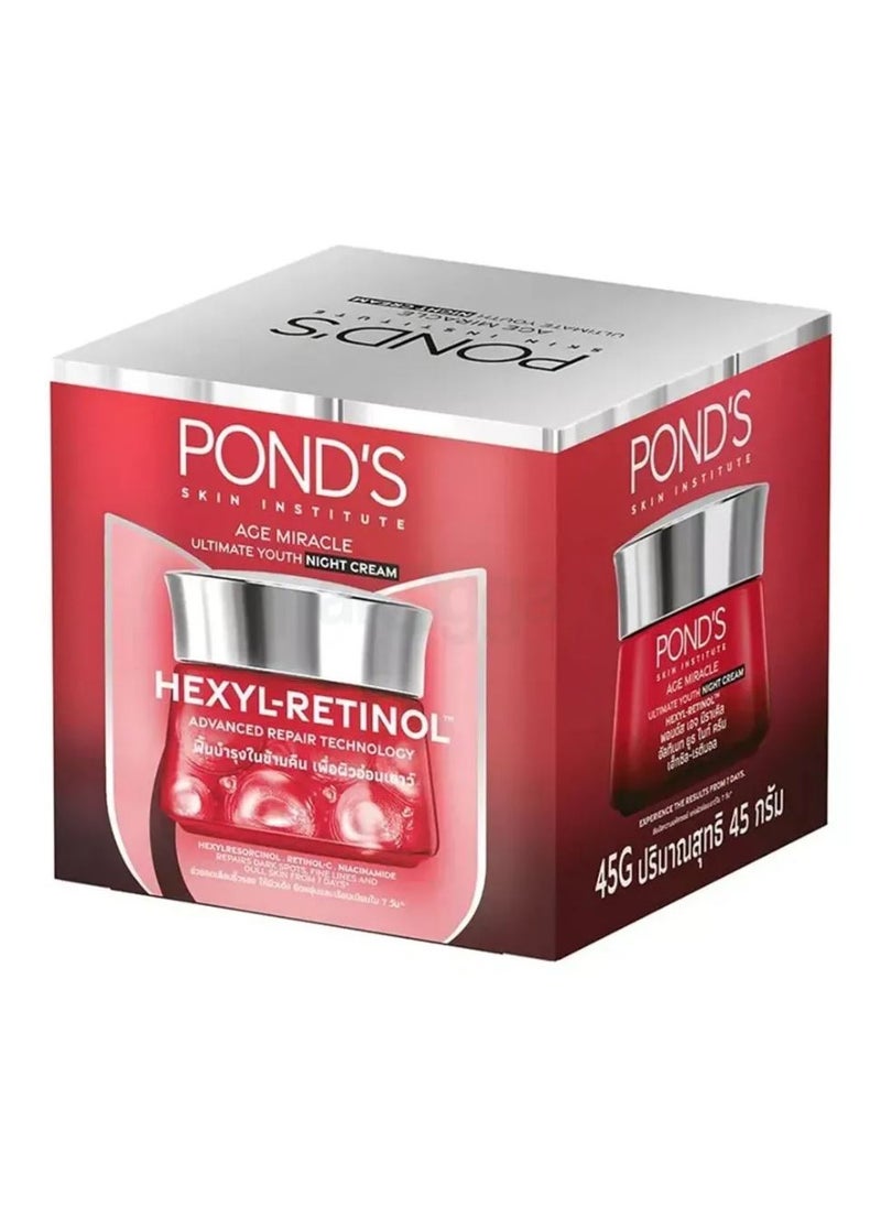 Pond's Age Miracle Ultimate Youth Hexyl Retinol Night Cream 45g