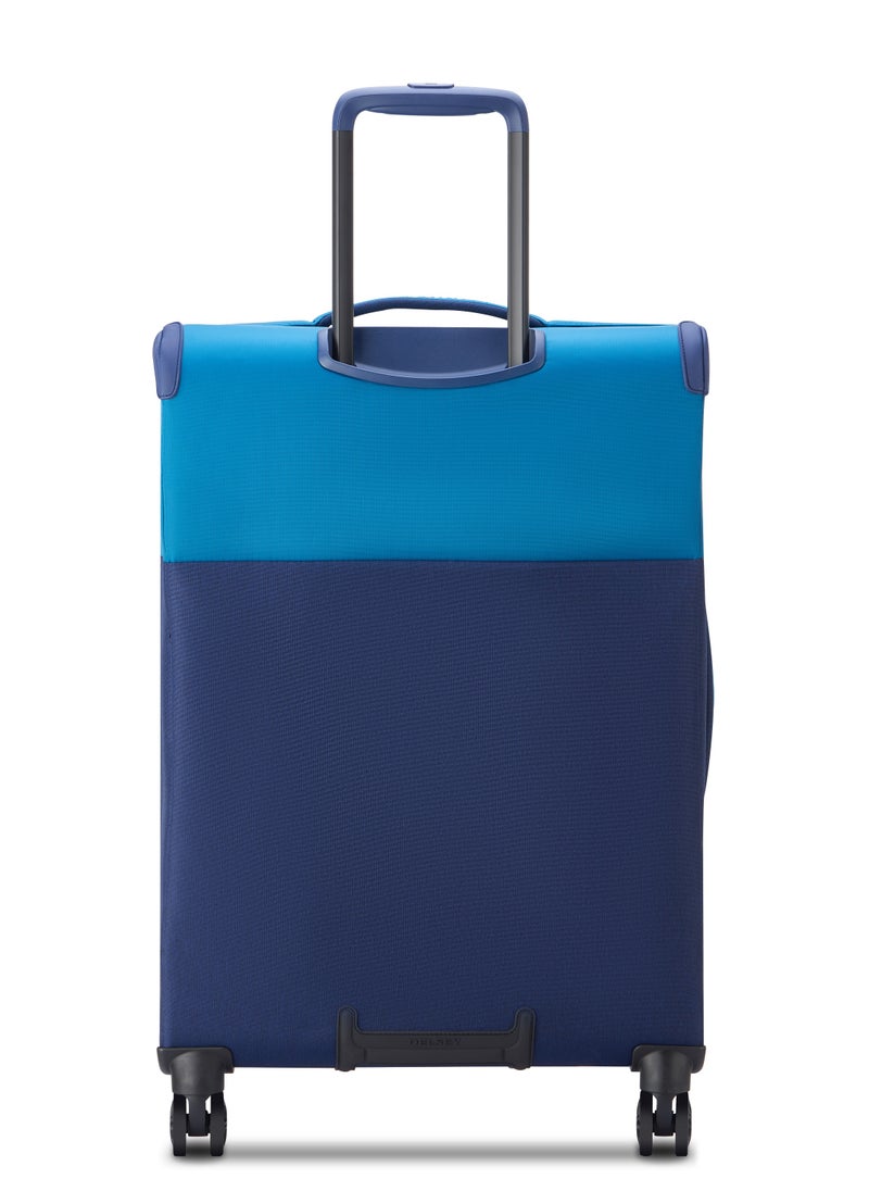 Brochant 3.0 67cm Soft Case Expandable 4 Double Wheel Luggage Trolley- Ultramarine Blue