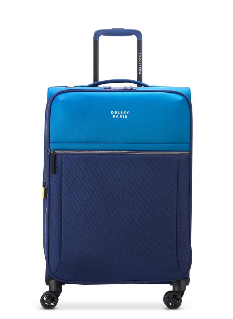Brochant 3.0 67cm Soft Case Expandable 4 Double Wheel Luggage Trolley- Ultramarine Blue