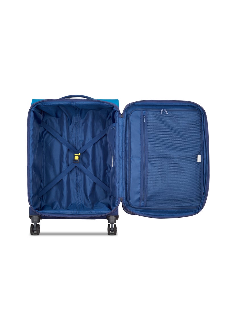 Brochant 3.0 67cm Soft Case Expandable 4 Double Wheel Luggage Trolley- Ultramarine Blue