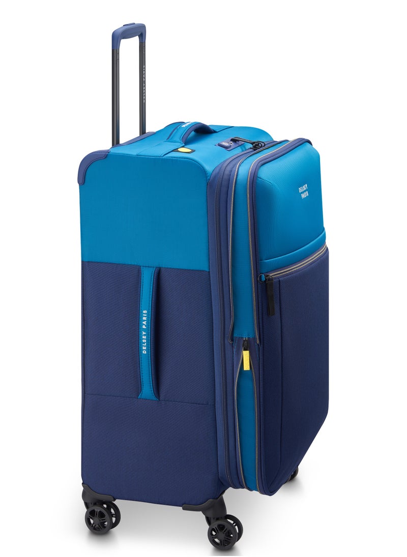 Brochant 3.0 67cm Soft Case Expandable 4 Double Wheel Luggage Trolley- Ultramarine Blue