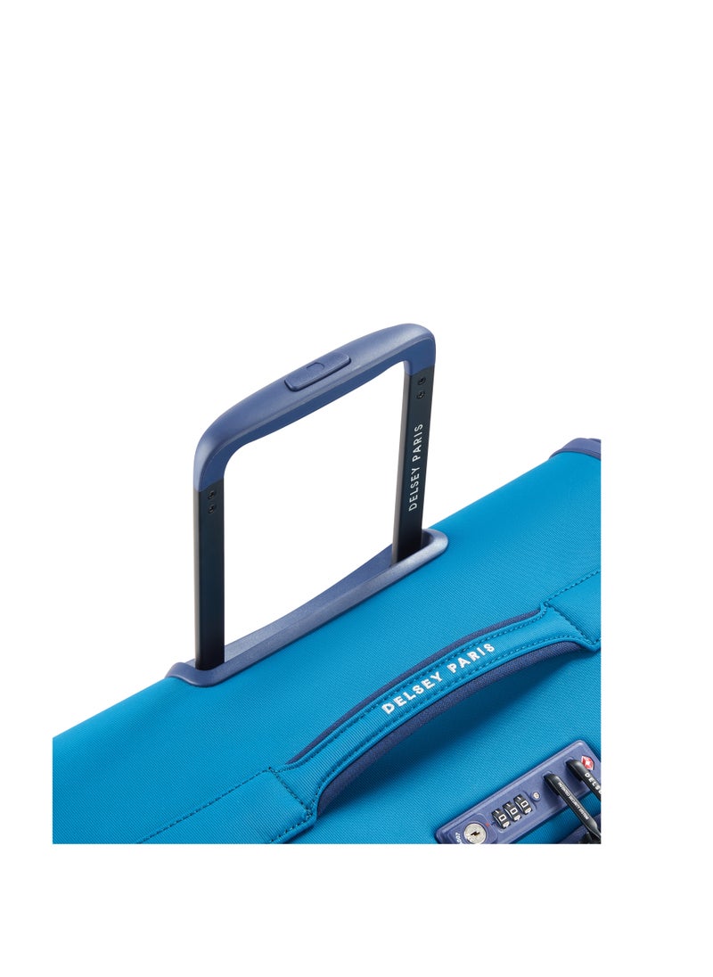 Brochant 3.0 67cm Soft Case Expandable 4 Double Wheel Luggage Trolley- Ultramarine Blue