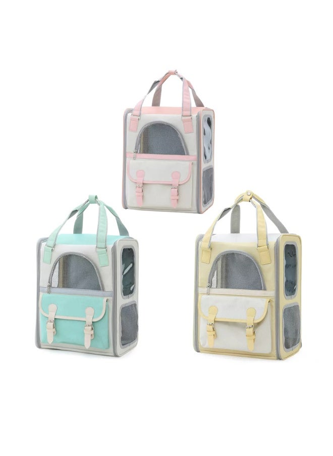 Stylish Large Capacity Color Block Cat and Dog Travel Backpack