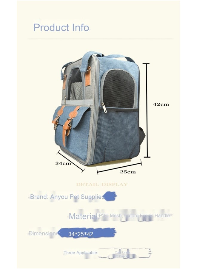 Portable Large Capacity Transparent Cat and Dog Backpack