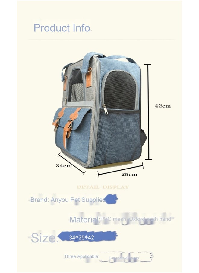 Portable Large Capacity Transparent Cat and Dog Backpack