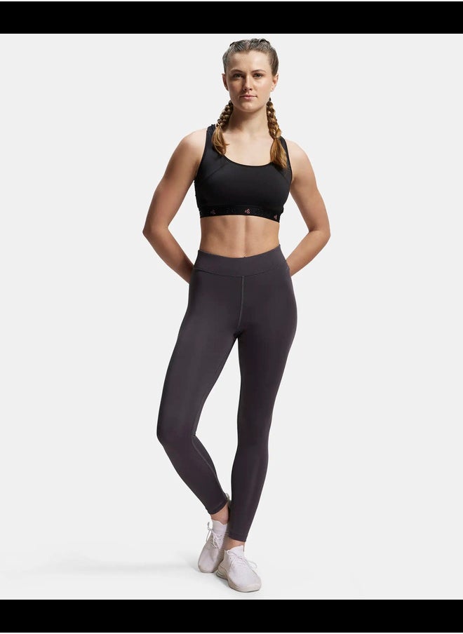 MW20 Women's Microfiber Elastane Stretch Performance Leggings with Broad Waistband and Stay Dry Technology