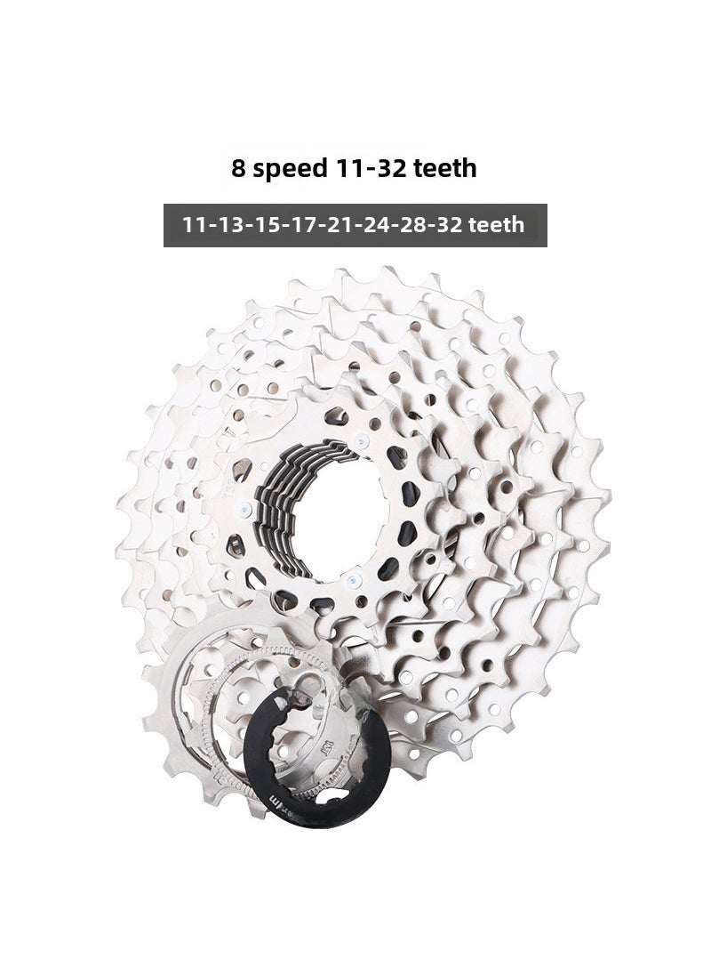 1 x 5 pcs MTB Cassette Flywheel 8-11 Speed 36-52T Gear 8s 11-32T (bright silver)