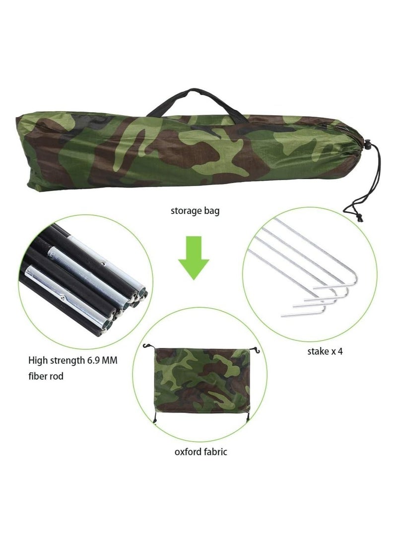 Camouflage Tent for 1-2 People, 200*150*110CM,  Camping Tent With Storage Bag, UV Protection for Bird Watching, Waterproof Breathable Portable Compact