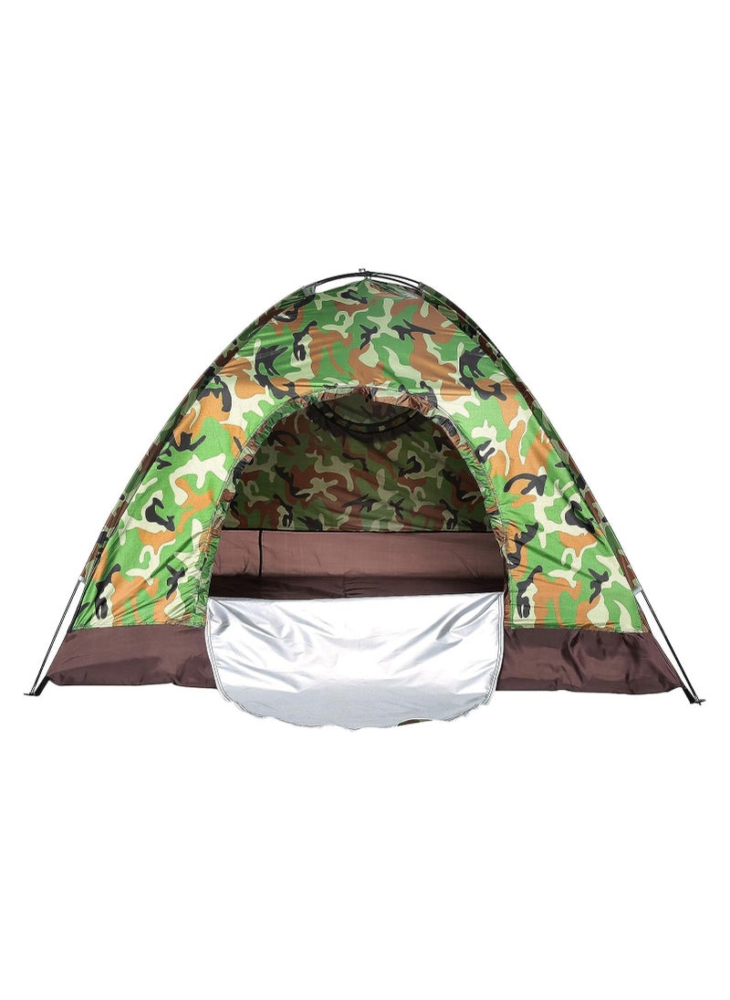 Portable Camping Tent Waterproof Windproof Ultraviolet-Proof Outdoor Travel Camping 1-2 People Camouflage Multifunction Raining Proof Tent