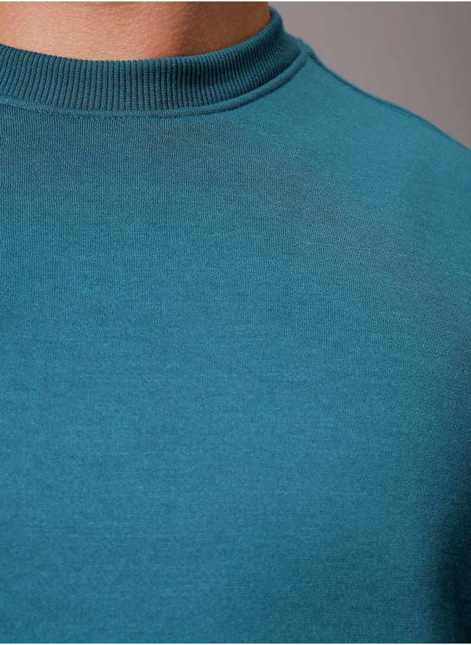 Men Regular Fit Solid Crew Neck Overhead Sweatshirt