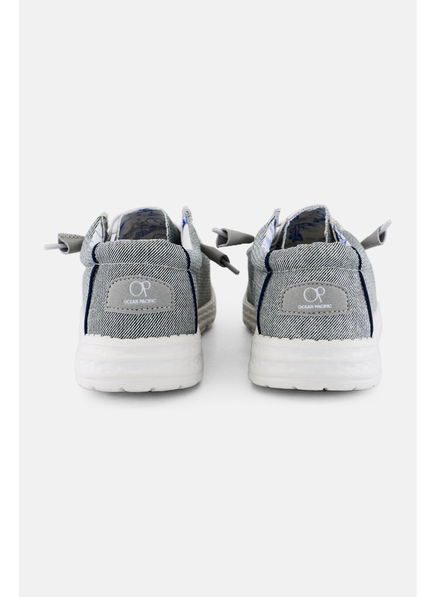 Men Lace Up Sneaker Shoe, Light Grey