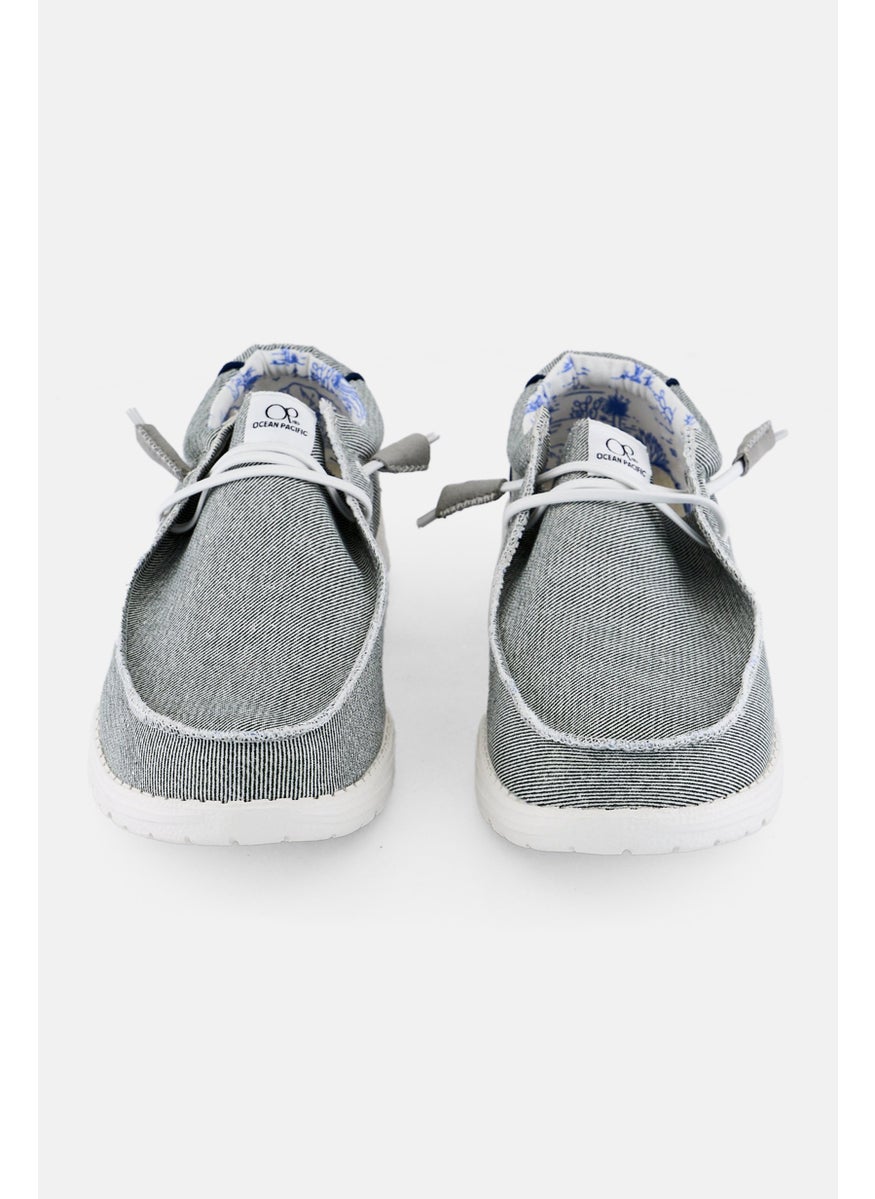 Men Lace Up Sneaker Shoe, Light Grey
