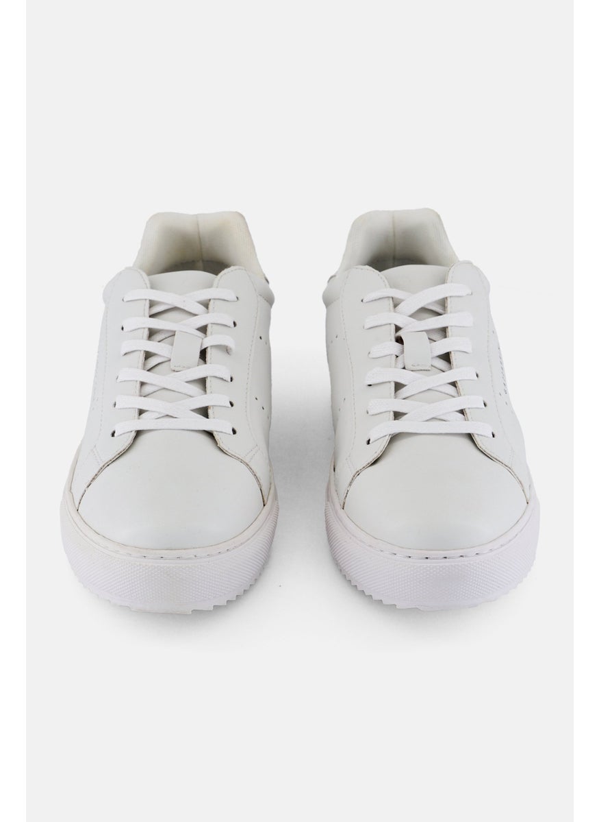 Men Lace Up Sneaker Shoes, White