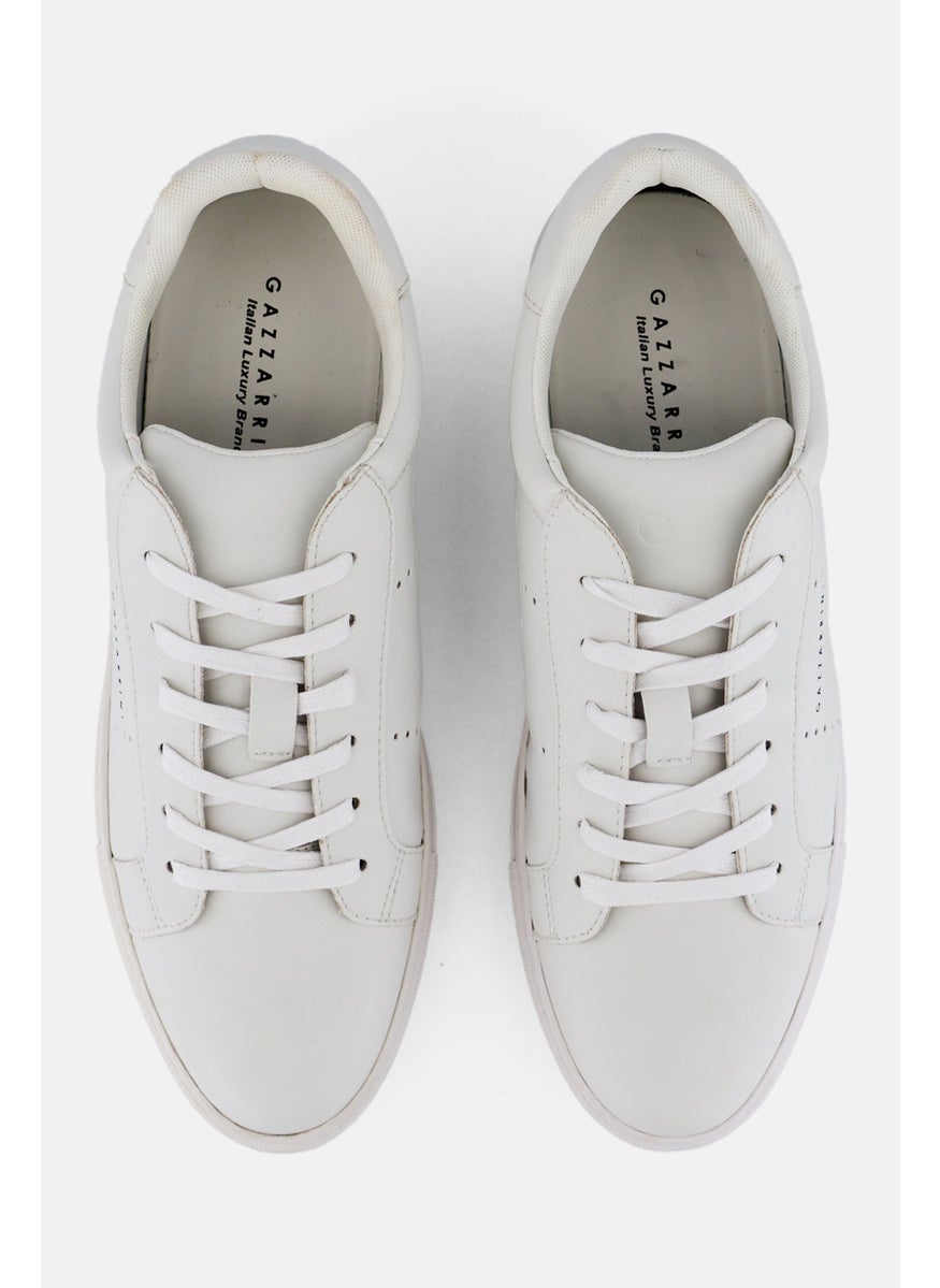 Men Lace Up Sneaker Shoes, White