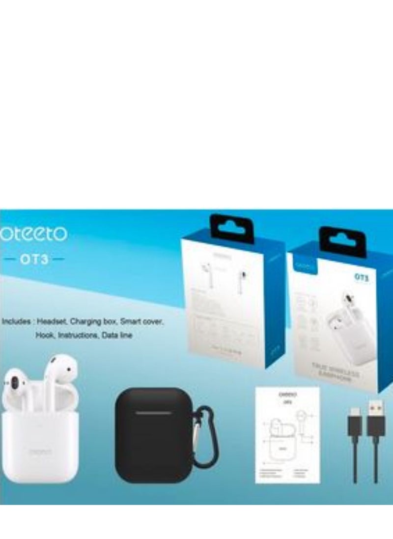 Oteeto OT3 True Wireless Earphone With Hifi Sound Quality Touch Sensor and Noise Cancellation Compatible With Android Devices