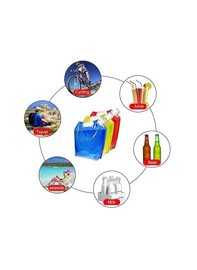 Portable Collapsible Water Storage Bag (5L)- Set of 3