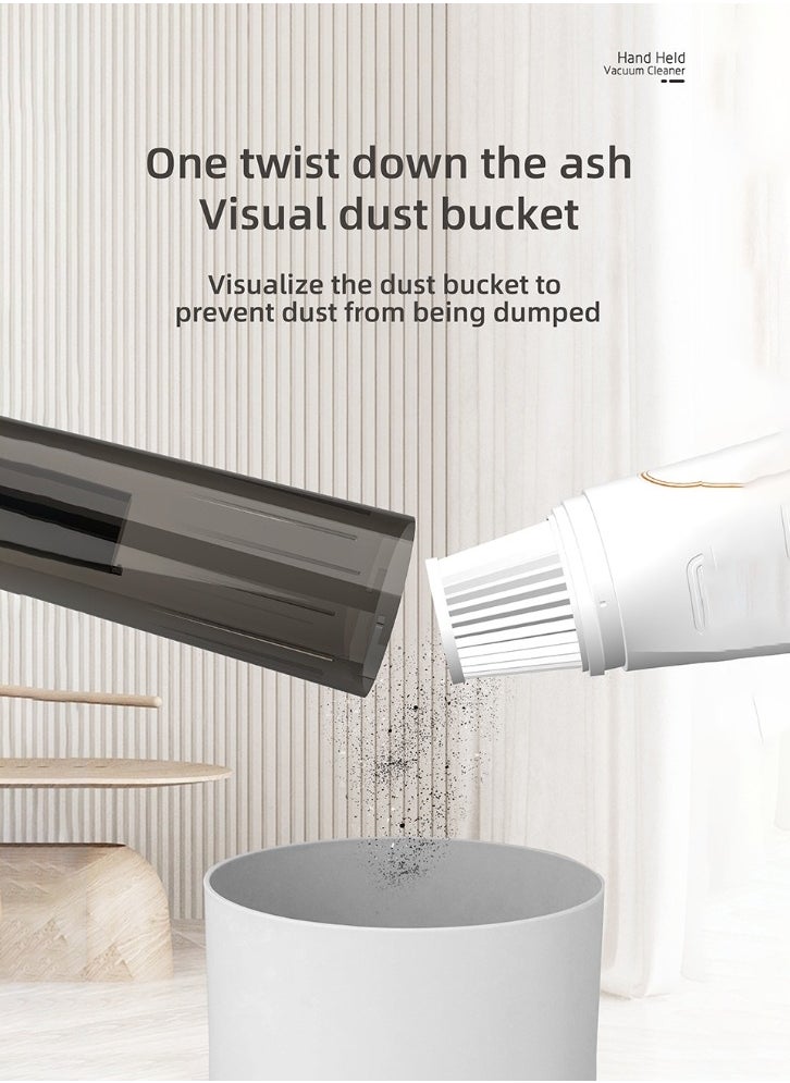 Corded Stick Vacuum Cleaner 2 in 1 Ultra-Lightweight 14Kpa Power Suction Handheld Vacuum Cleaner with Washable HEPA Filter for Home, Car, Pet Hair, Carpet, Hard Floor