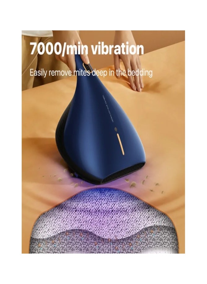 Lightweight Handheld Dust Mite Vacuum Cleaner Powerful Capacity with UV Sterilization Controller For Bed & Sofa CM818 Blue 0.2 L 450 kW CM818 Blue