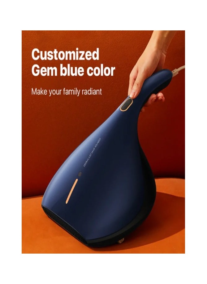 Lightweight Handheld Dust Mite Vacuum Cleaner Powerful Capacity with UV Sterilization Controller For Bed & Sofa CM818 Blue 0.2 L 450 kW CM818 Blue