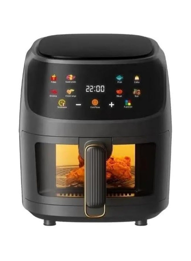 Multifunctional Digital Touch Air Fryer | 8L Capacity, 2400W Power | Sleek Black Design
