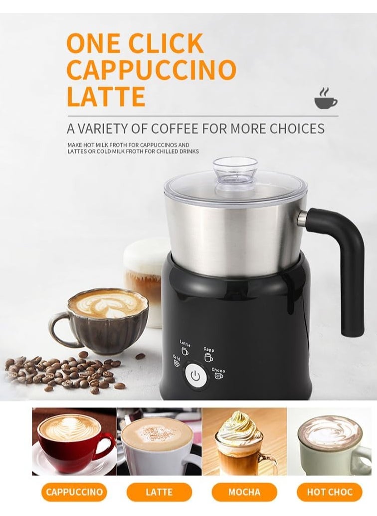 Detachable Milk Frother 23.67oz/700ml Electric Milk Frother and Steamer with Touch Control 600W 5 in 1 Hot/Cold Foam Maker for Latte Cappuccinos Hot Chocolate Milk