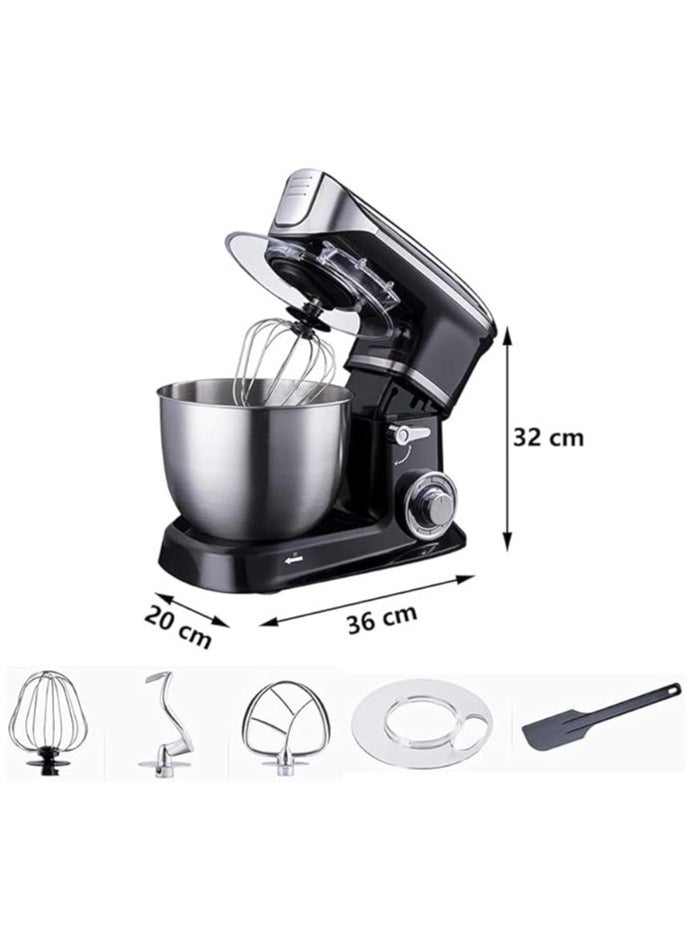 Electric Stand Mixer | Multifunctional Planetary Blender & Food Processor | Perfect Kitchen Appliance and Gift for Housewives (Color: Black)