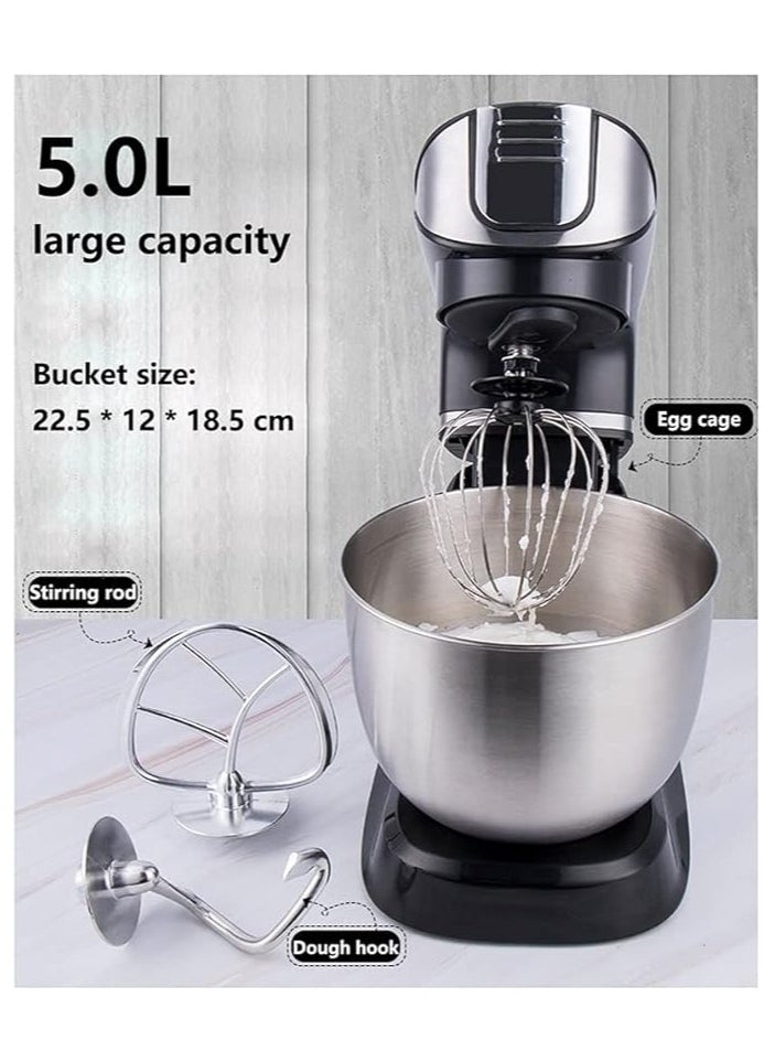 Electric Stand Mixer | Multifunctional Planetary Blender & Food Processor | Perfect Kitchen Appliance and Gift for Housewives (Color: Black)